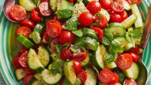 Read more about the article Cucumber Tomato Salad with Greek Dressing