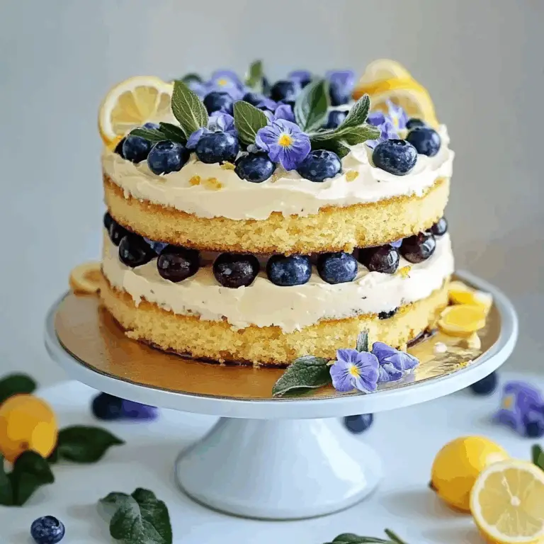Irresistible Blueberry Zucchini Cake with Lemon Buttercream