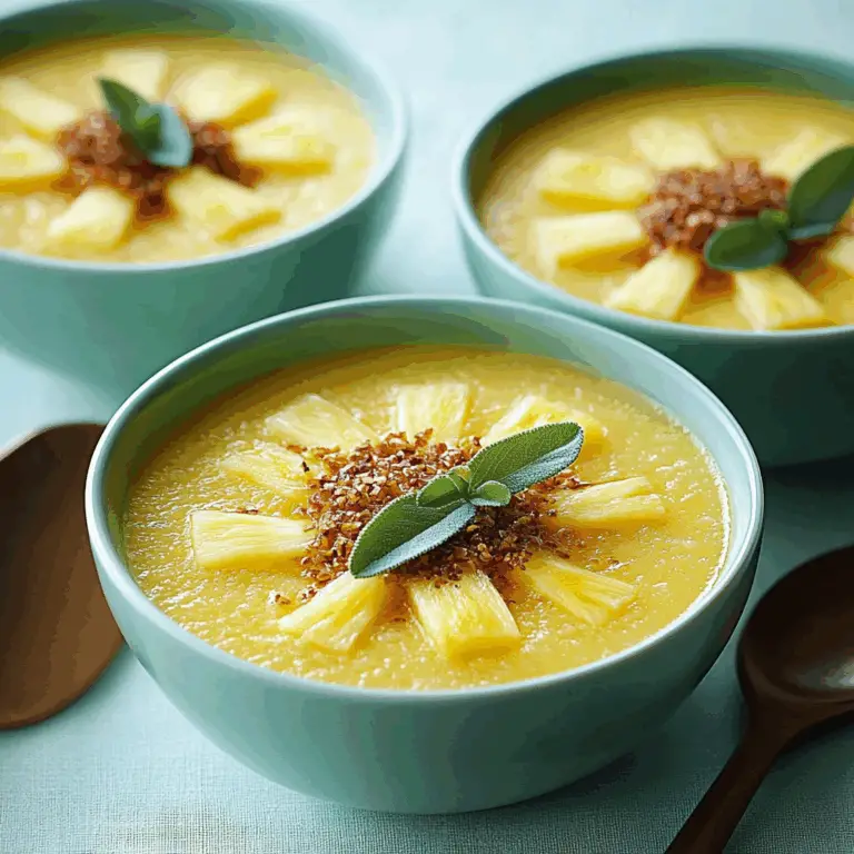 Refreshing Chilled Pineapple Soup - A Tropical Delight