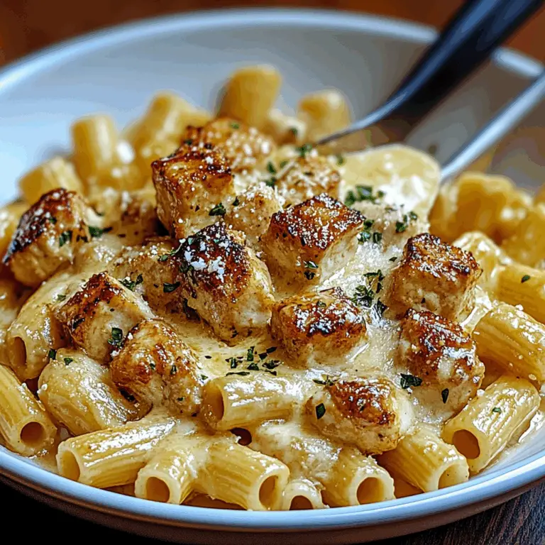 Indulge in Creamy Garlic Butter Chicken & Rigatoni