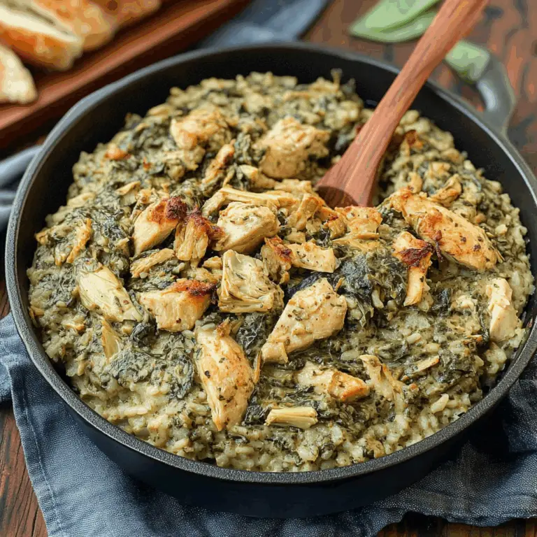 Delicious Creamy Spinach Artichoke Chicken & Rice Recipe