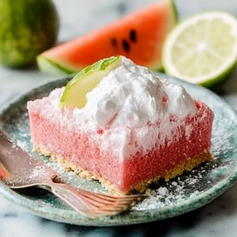 Salted Watermelon Sherbet Bars