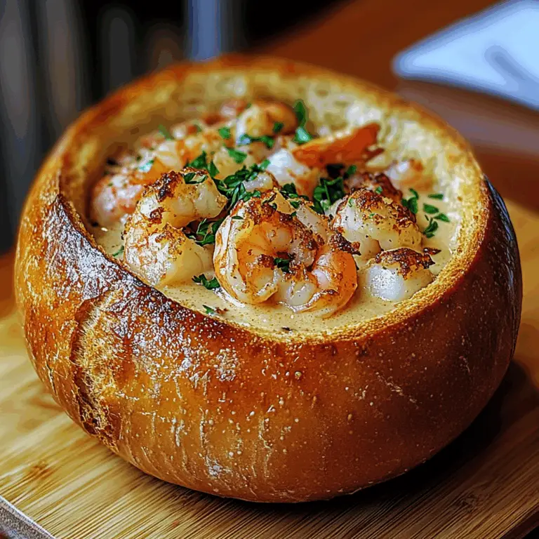 Irresistible Stuffed Seafood Soup Bread Bowl Recipe