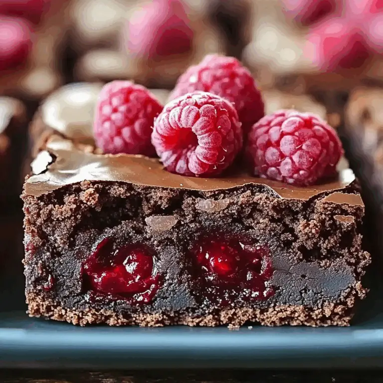 Decadent Triple Chocolate Raspberry Brownies Recipe