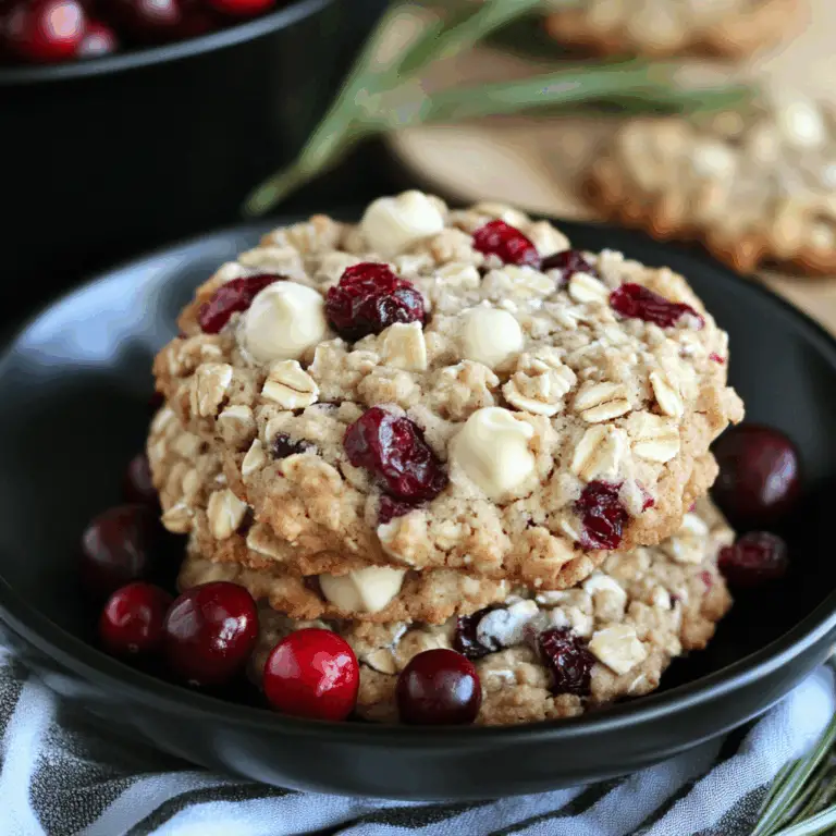 Irresistible White Chocolate Oatmeal Cranberry Cookies