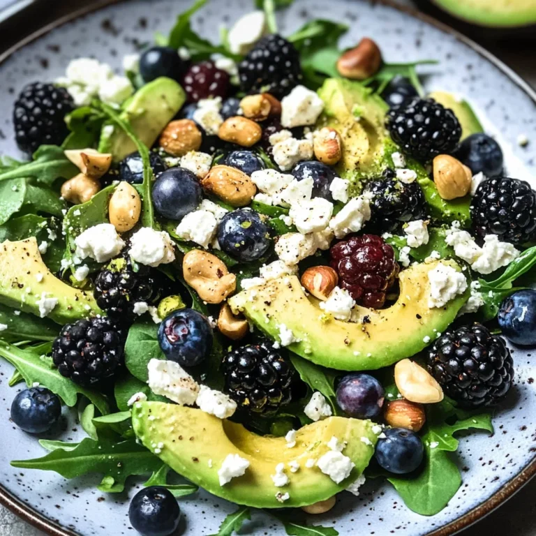 Blackberry, Avocado and Arugula Salad