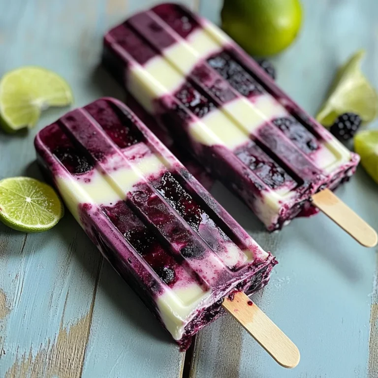 Blackberry Lime Cheesecake Popsicles