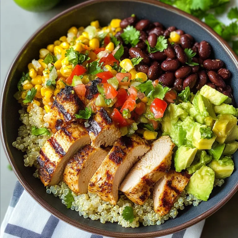 Grilled Chicken Burrito Bowls with Avocado Salsa