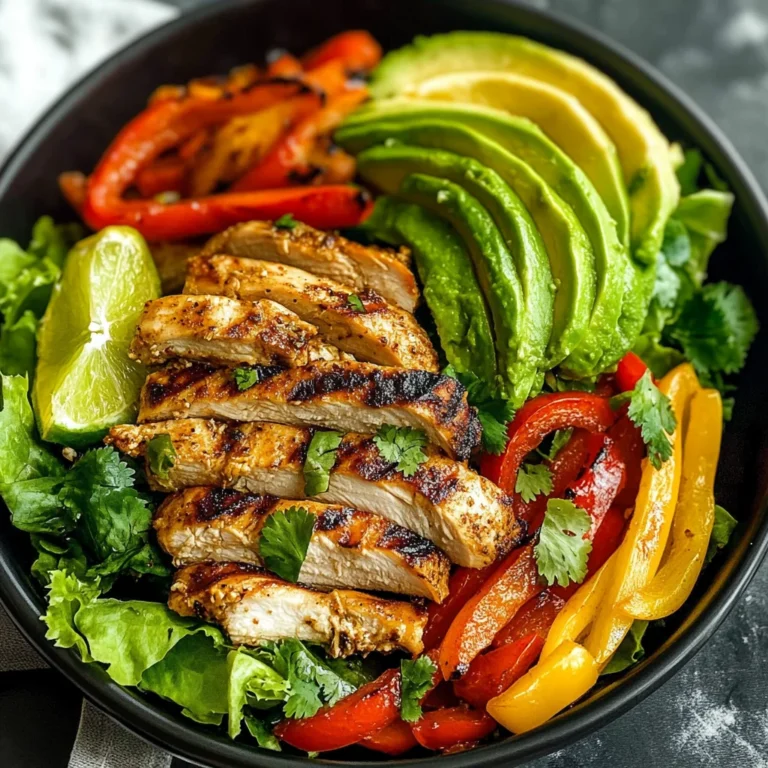Grilled Chili Lime Chicken Fajita Salad