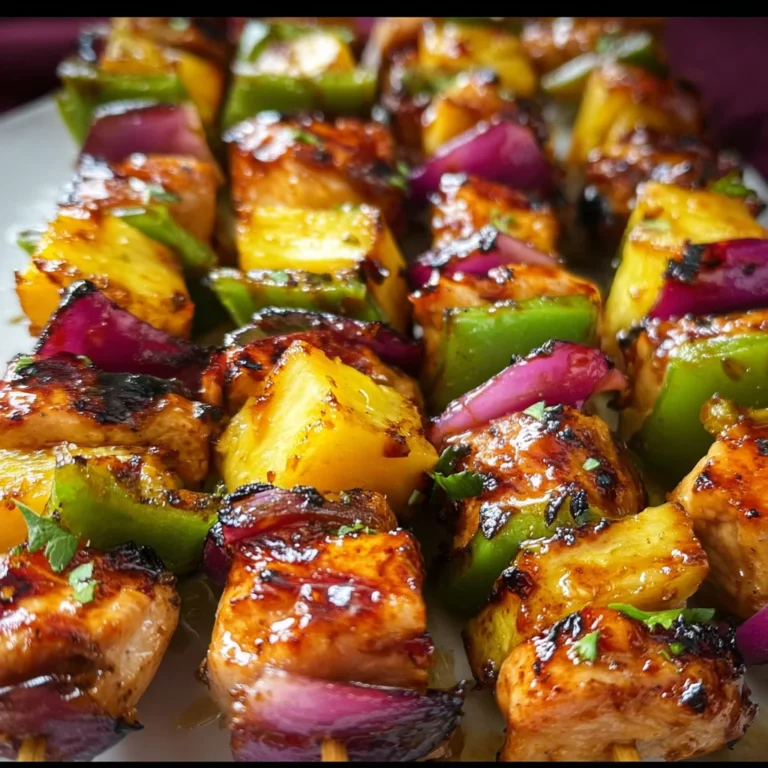 Hawaiian Chicken Kebabs