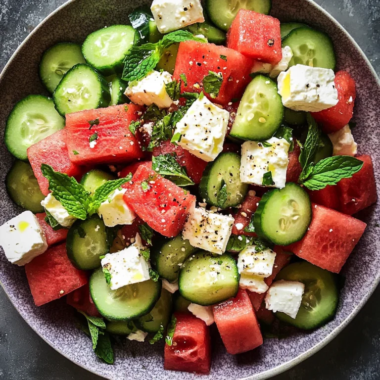 Watermelon Cucumber Salad Recipe