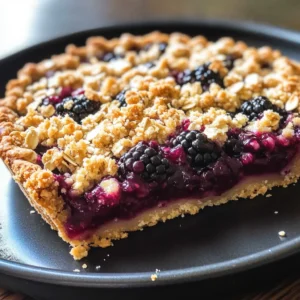 Almond Oat Crumble Blackberry Pie