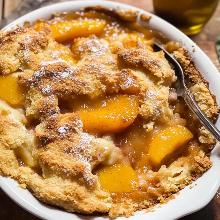 Easy Southern Peach Cobbler [with Canned Peaches]