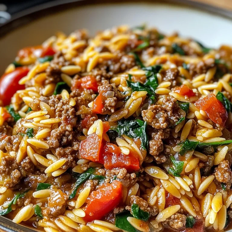 Ground Beef Orzo