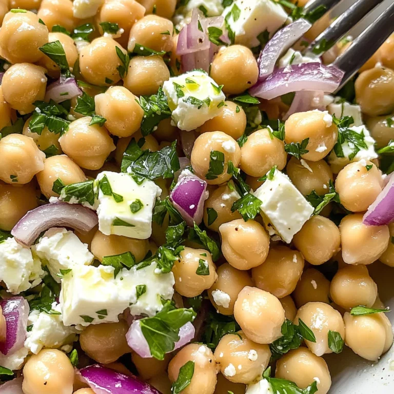 Lemony Chickpea Feta Salad (Gluten Free)
