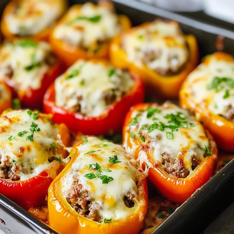 Low-Carb, Keto Cheeseburger Stuffed Peppers Recipe