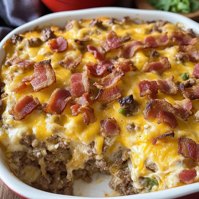 Low Carb Bacon Cheeseburger Casserole Recipe