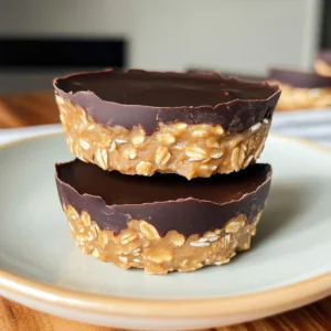 No Bake Peanut Butter Oat Cups