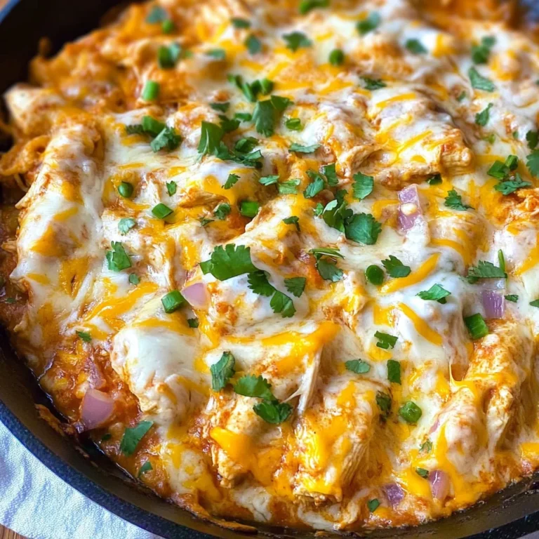 One Pot Low Carb Chicken Enchilada Skillet