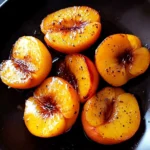 Pan fried peaches