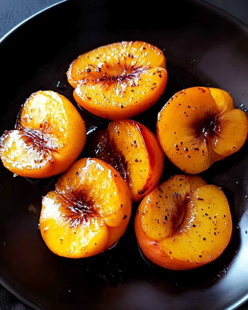 Pan fried peaches