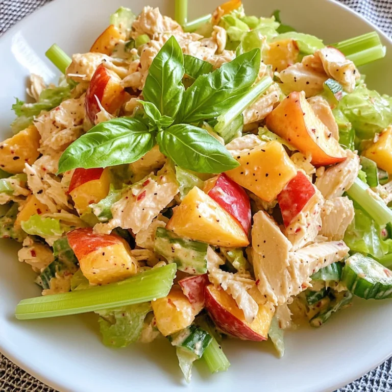 Peach Basil Chicken Salad