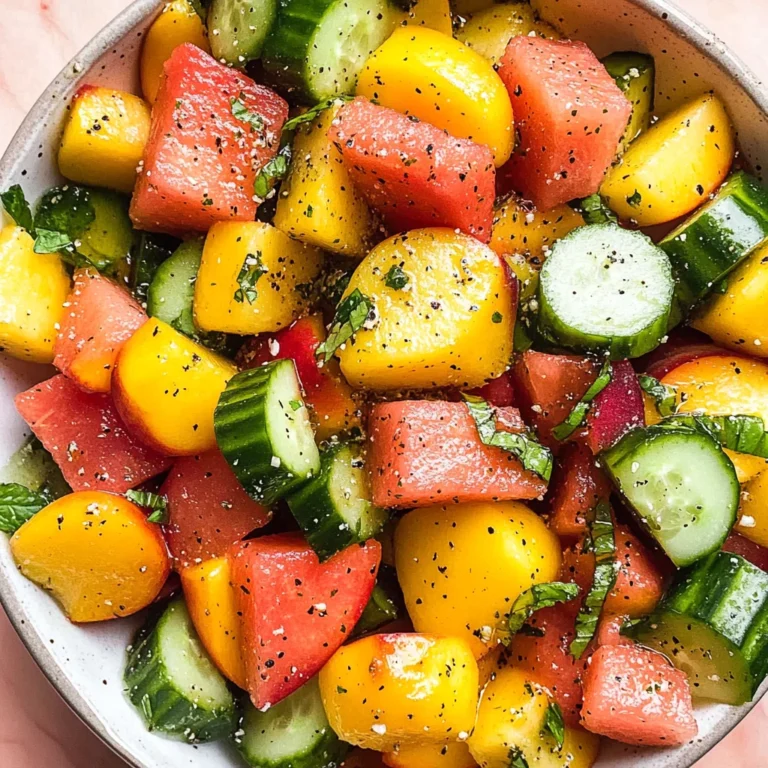 Peach Watermelon Salad Without Feta