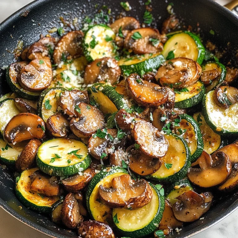 Skillet Zucchini and Mushrooms