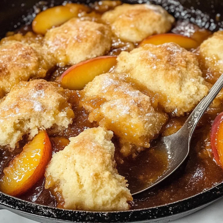 Southern Cast Iron Skillet Peach Cobbler