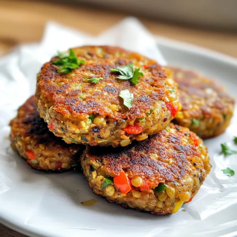 Spicy Vegan Lentil Cakes