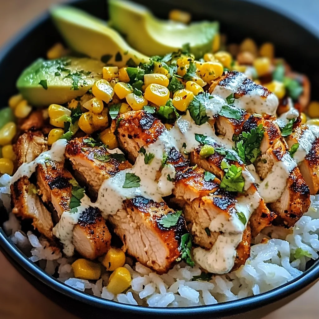 Street Corn Chicken Rice Bowl