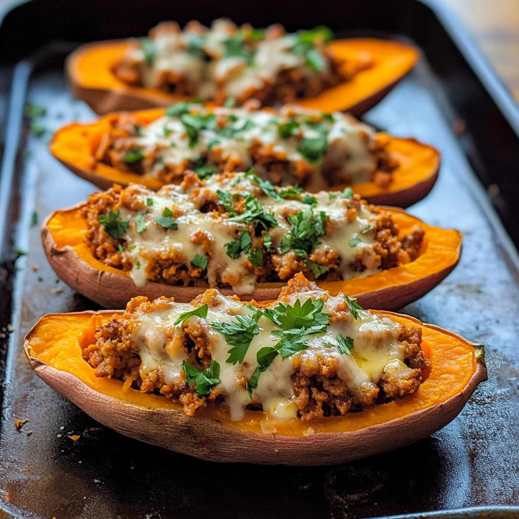 Turkey Taco Stuffed Sweet Potatoes