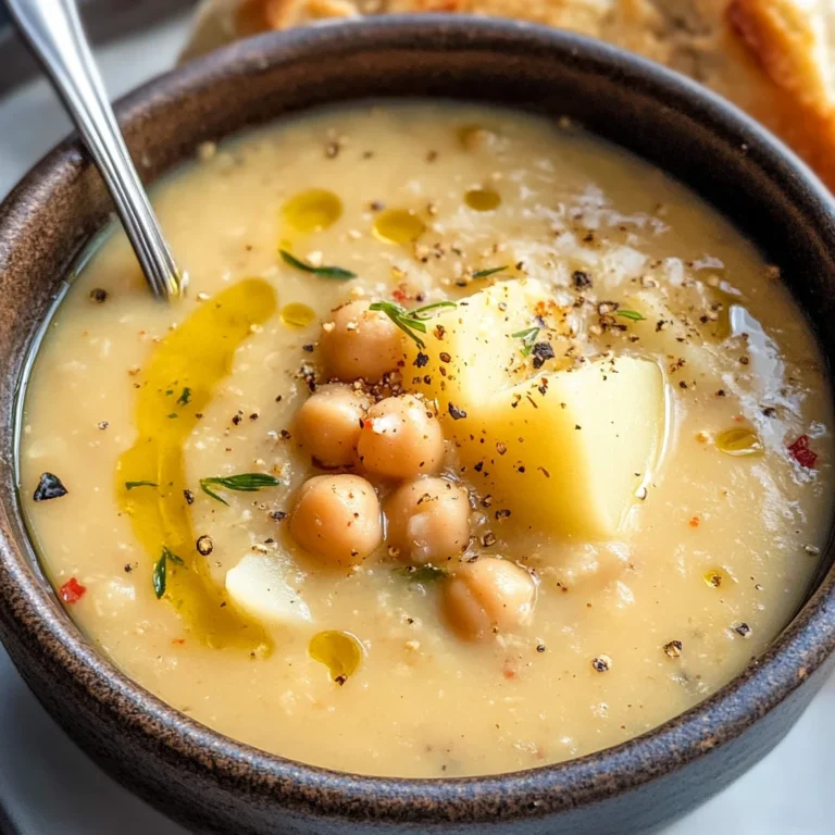 Vegan Garlic Chickpea Soup