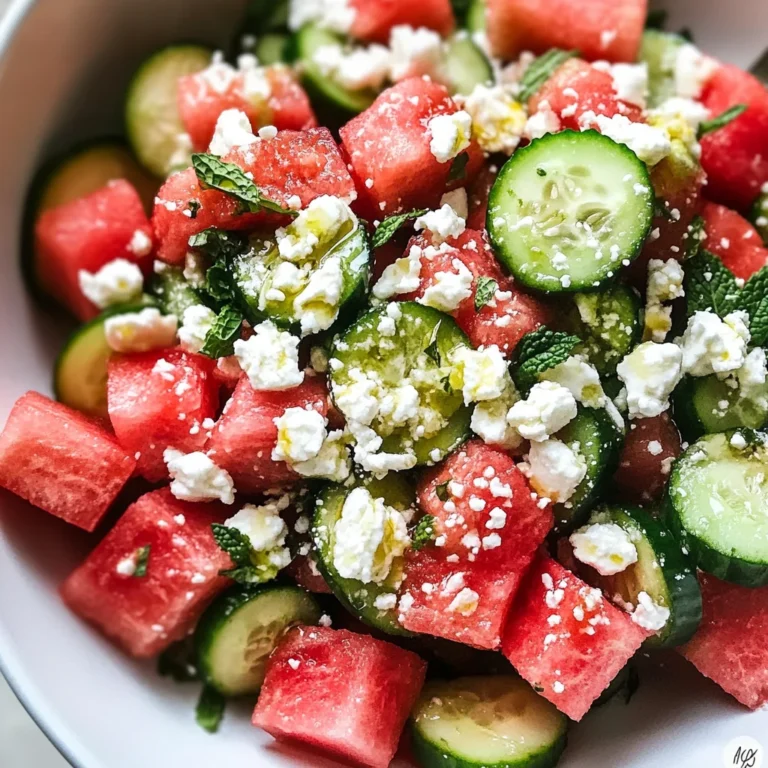 Watermelon Cucumber Salad