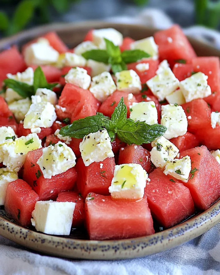 Watermelon Mint Feta Salad