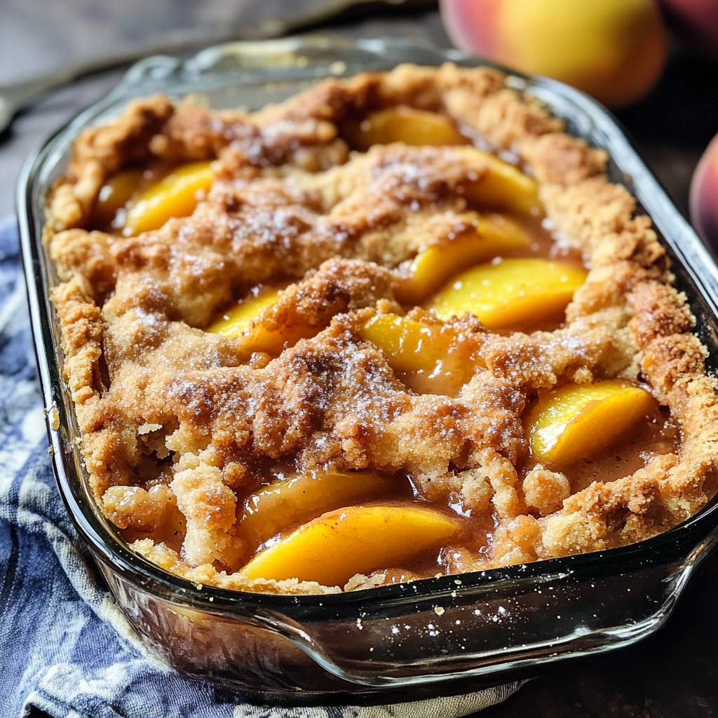 Old School Easy Brown Sugar Peach Cobbler