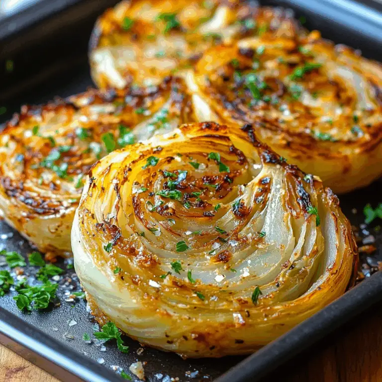 Oven Roasted Garlic Cabbage Steaks