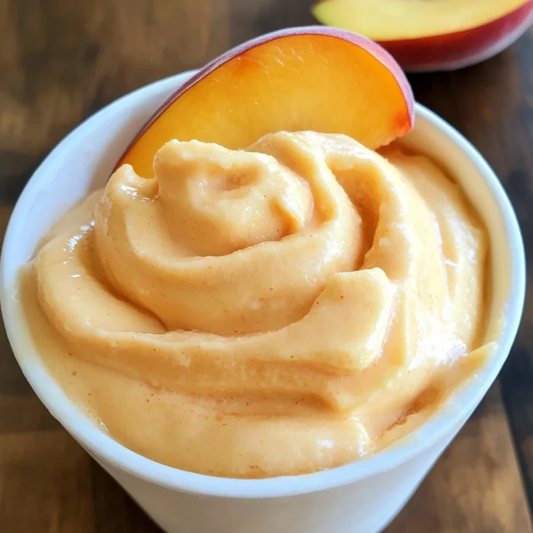 5-Minute Healthy Peach Frozen Yogurt