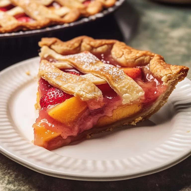 Brown Butter Strawberry Peach Pie