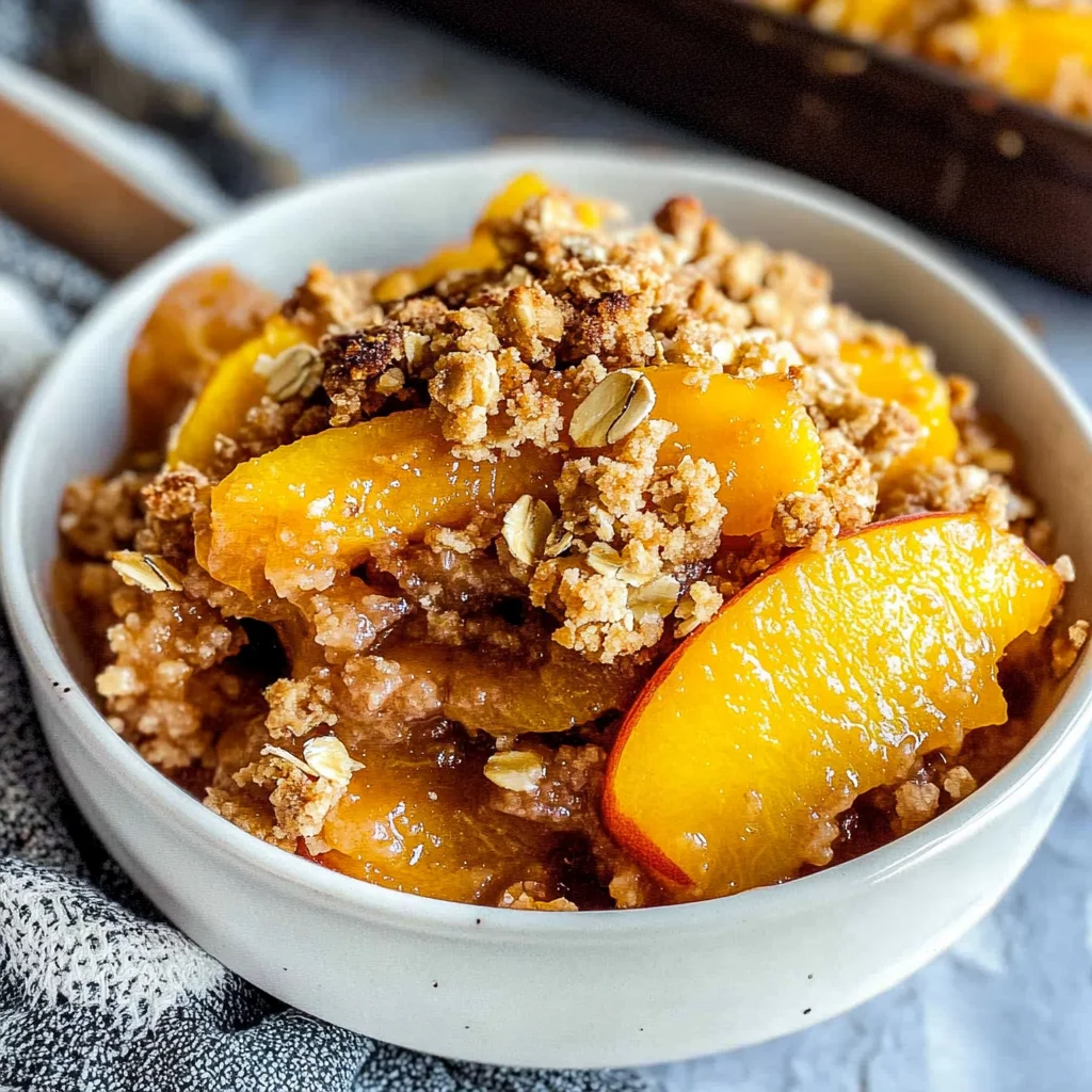 Healthy Peach Crumble