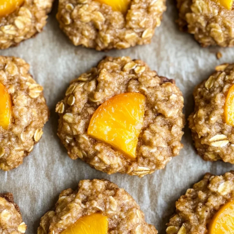 Healthy Peach Oatmeal Breakfast Cookies