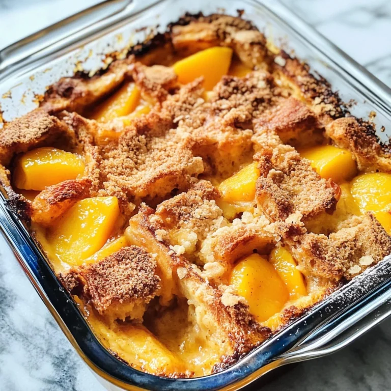 Peach Cobbler French Toast Bake