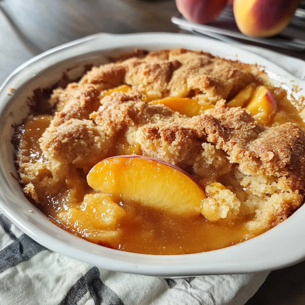 The Easiest Southern Peach Cobbler