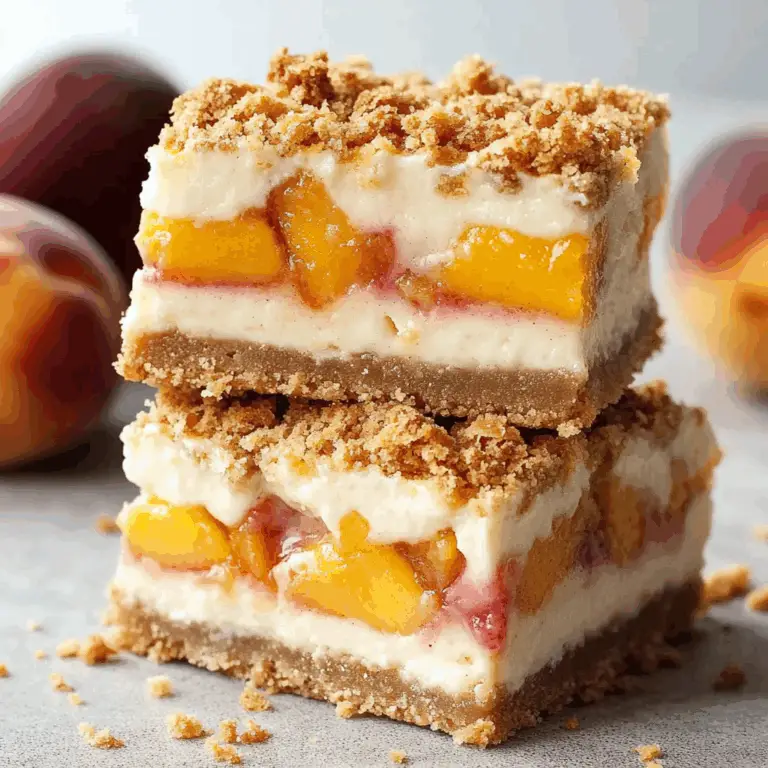Peaches and Cream Desserts: Irresistible Peach Cobbler Cheesecake Bars for Every Occasion