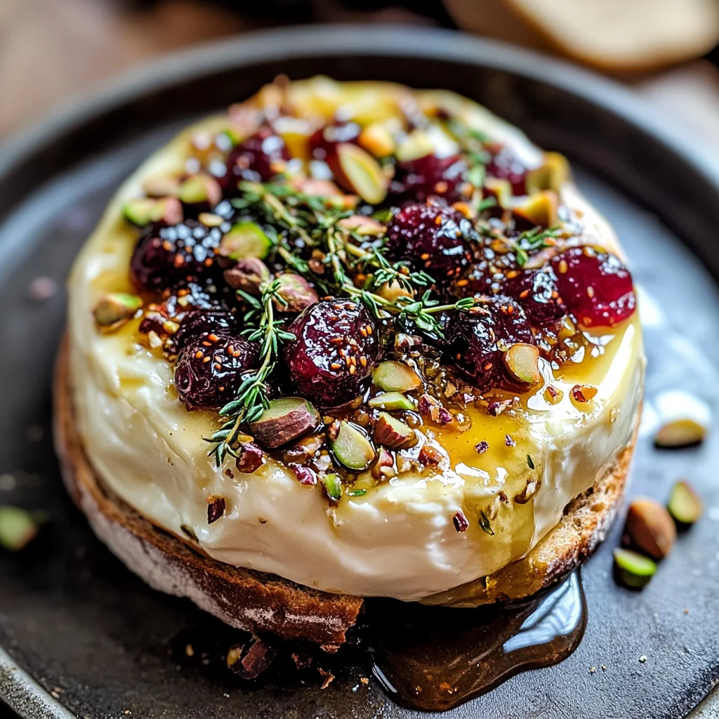 Best Baked Brie with Honey, Fig and Pistachio