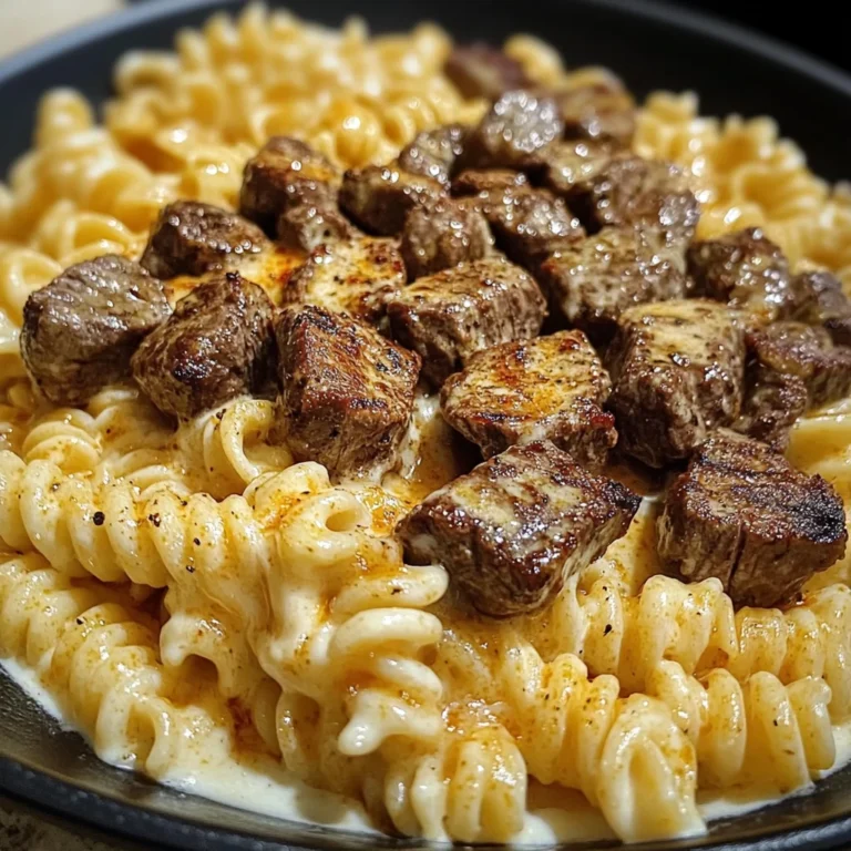 Cajun Steak Tips with Cheesy Parmesan Rotini