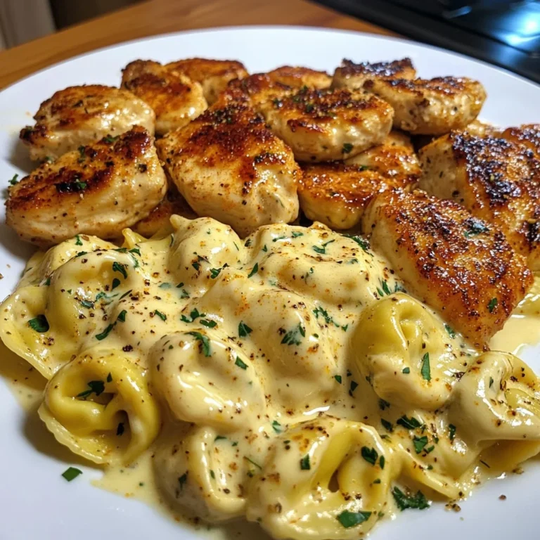 Cheesy Garlic Cajun Chicken Tortellini with Velveeta Cream Sauce