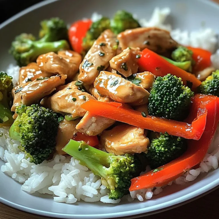 Chicken Stir-Fry with Steamed Broccoli & Fluffy Rice