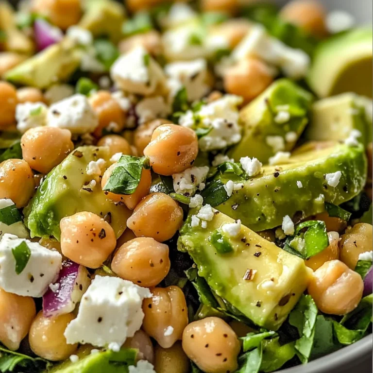 Chickpea Feta Avocado Salad