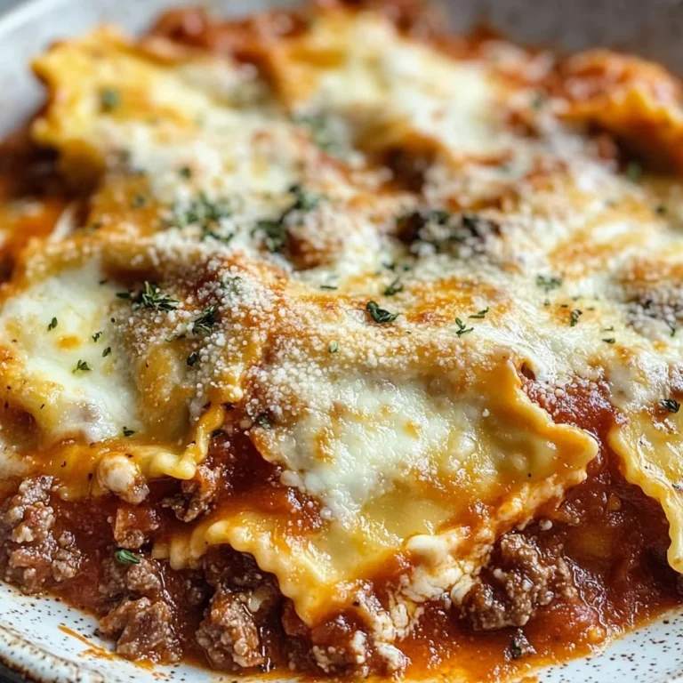 Decadent Beef and Cheese Ravioli Casserole